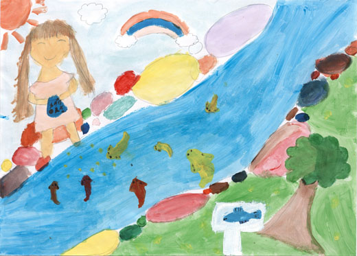 きれいなメダカの川