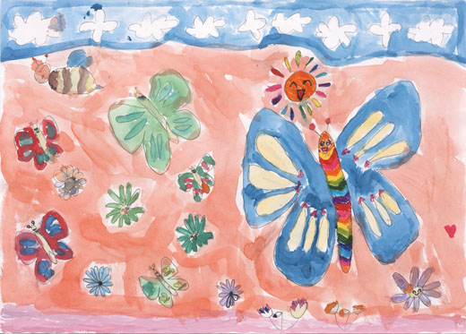 ちょうちょとおはな