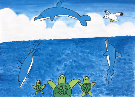 みんな大すきイルカのジャンプ