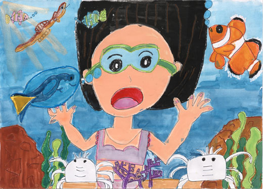 このきれいな海と魚をいつまでも守る