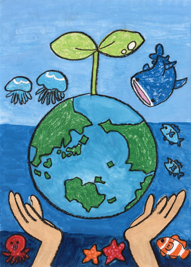 「地球と水の生き物たち」