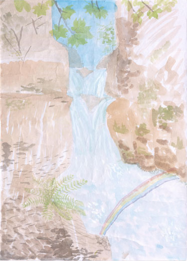 にじがかかるたき