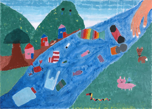 きれいな川にしよう。