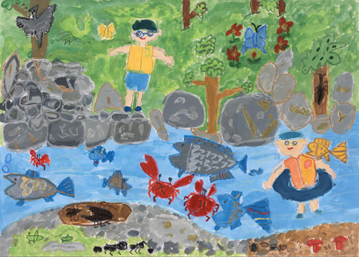 川の生きものと水あそび