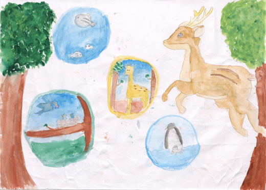 きれいな自然に住む動物たち。