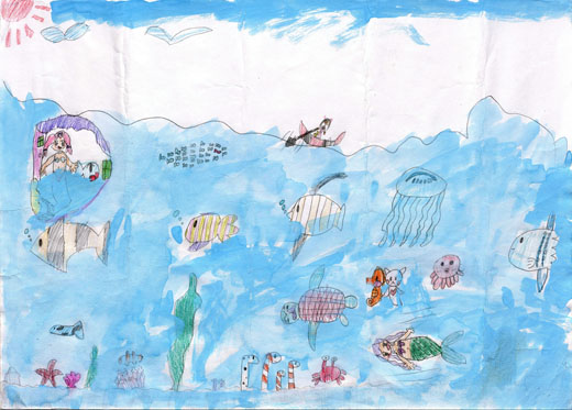 海の中は、さわがしい。