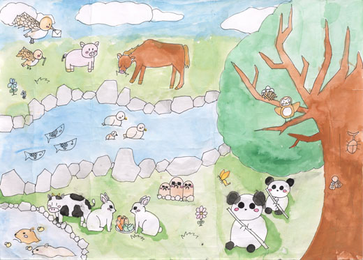 自由に生きる動物たち