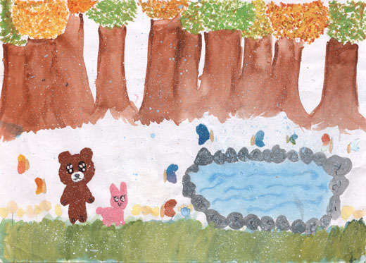 自然とふれ合う生き物たち