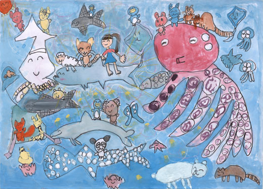 さめも白くまもうさぎもわたしもみんななかよし