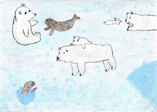 元気にくらす、ほっきょくぐま