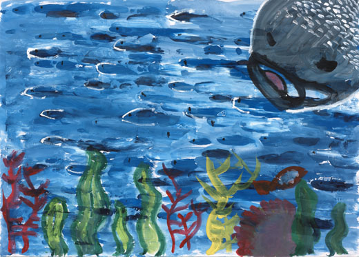 ゴミがなくなってよろこんでる魚たち