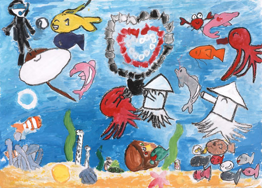 魚が元気に生きているようす