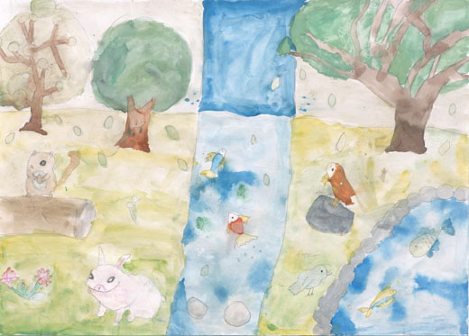 動物が元気にくらす森