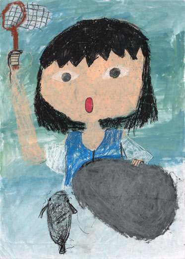 岩をどけたら魚がいたよ