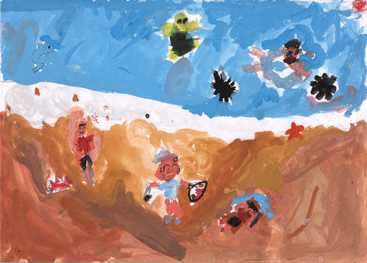 『美しい海で遊ぶ生き物と人間』