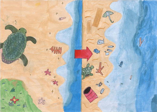 元の砂浜にもどして