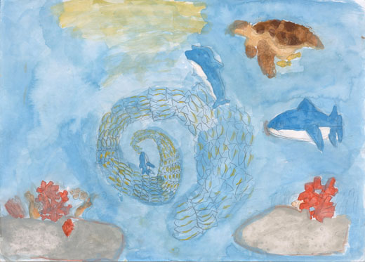 海の中は光でいっぱい。