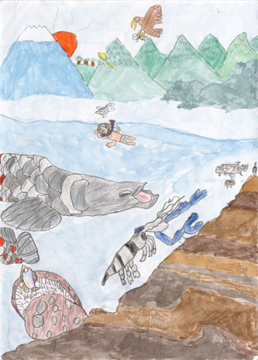 川の生きものとぼくたちはくらしている