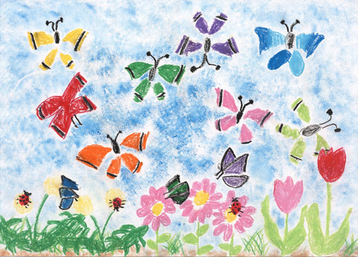 あおいそらにちょうちょがいっぱい