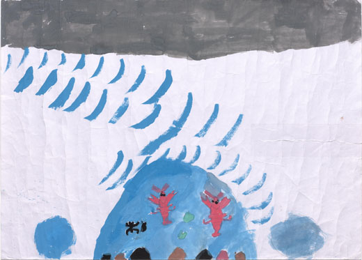 学校の水たまり