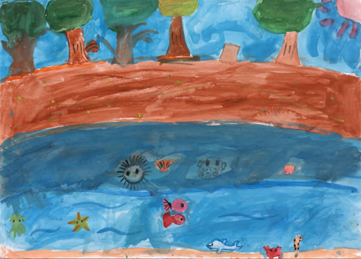 海と森のきれいなけしき