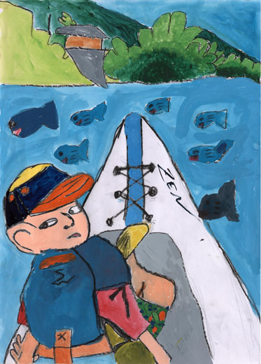 宮川のきれいな川でかぞくでサップ