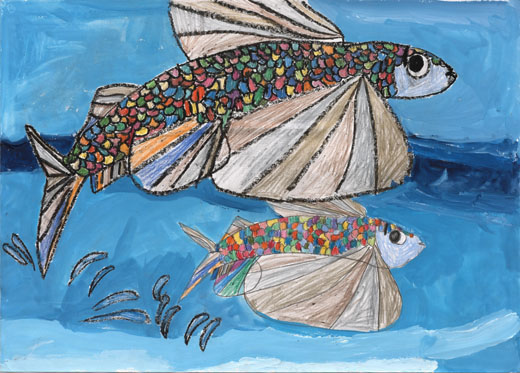 にじ色のとび魚