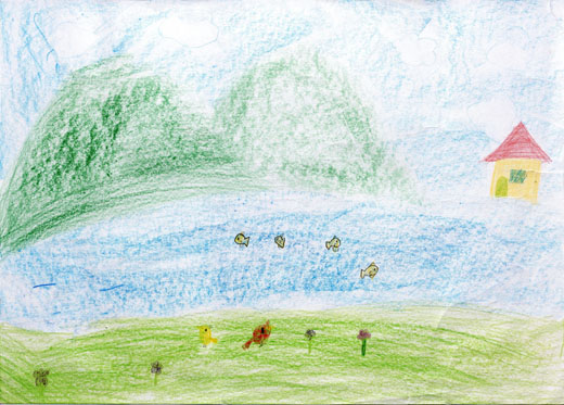 きれいな水と山