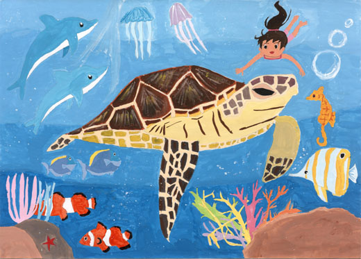 ウミガメが暮らせる海をいつまでも大切に