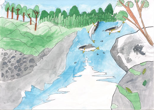 山と自然とアユ