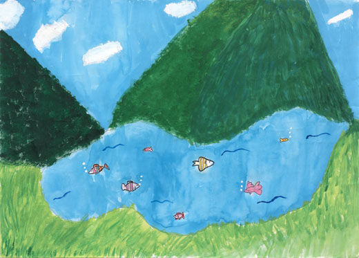 みんながなかよくくらす池