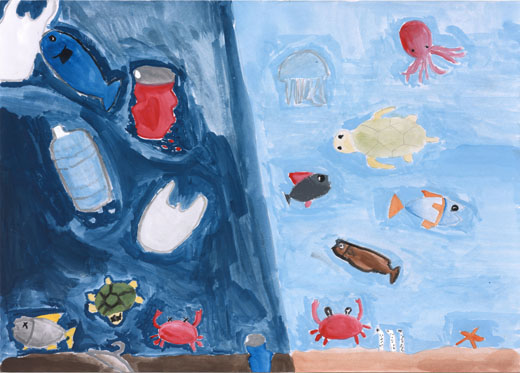 海とゴミと魚たち