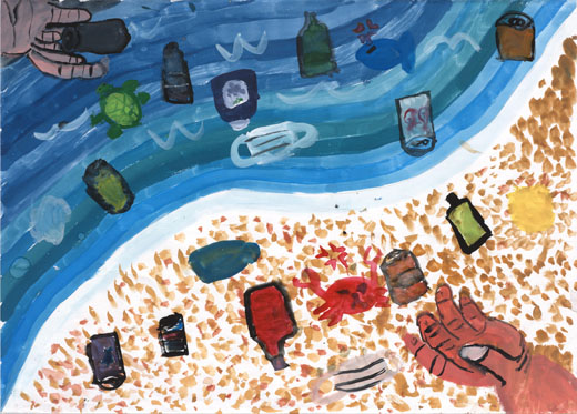 ゴミを捨てる人と拾う人