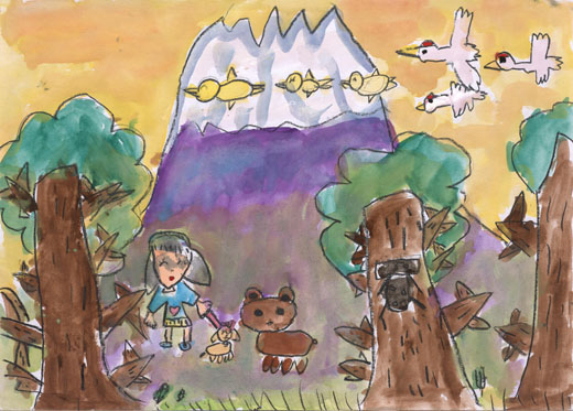 きれいで大きな富士山