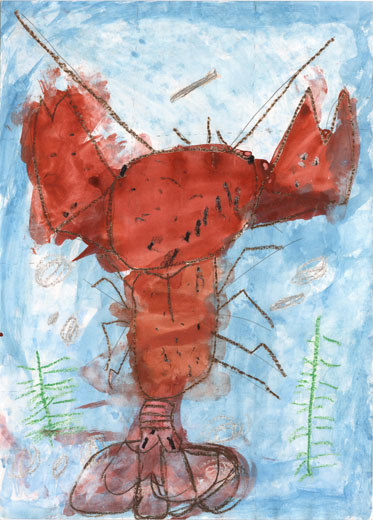 おおきなハサミのザリガニ