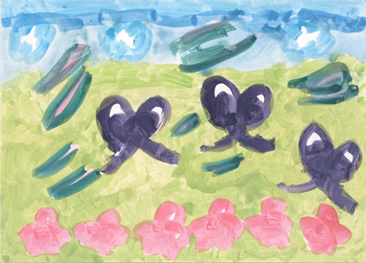 ちょうちょと花