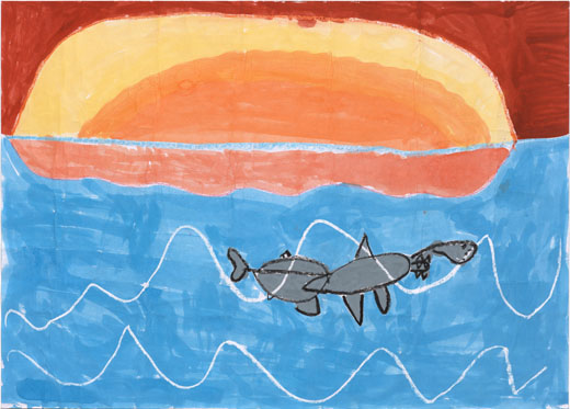 たいようがしずむ。