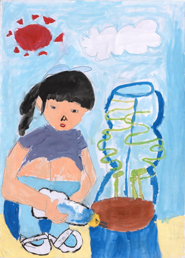 きれいなはなをさかせてね