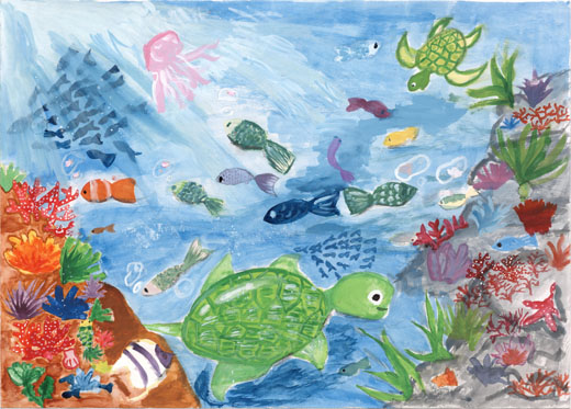 自由におよぐカメ