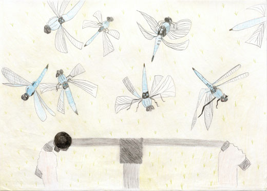 自転車とトンボ