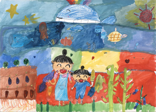 さかなもやさいもにこにこ