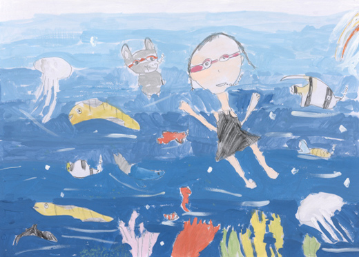 さかなといっしょにおよいでみたい