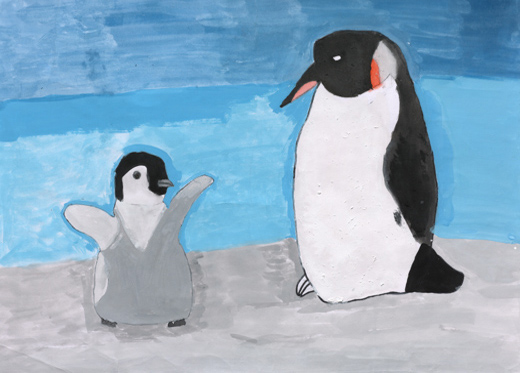 ペンギンの親子