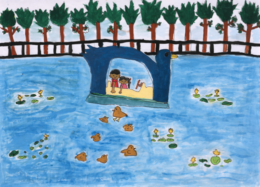 カルガモのおや子