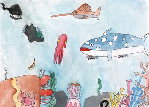 元気にくらす海の生き物たち