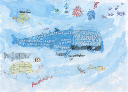 お話をしていておよいでる魚たち