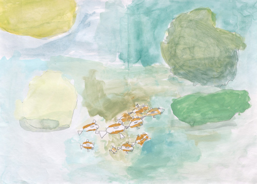 キャンプ場の川