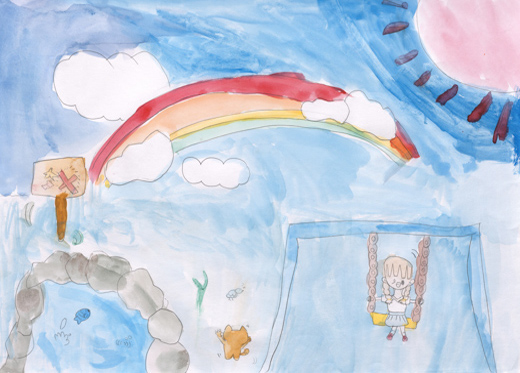 雨あがりの公園