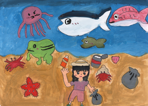 げんきにおよいでるさかな