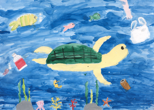 かわいそうな海の生物